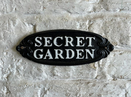 large secret garden plaque